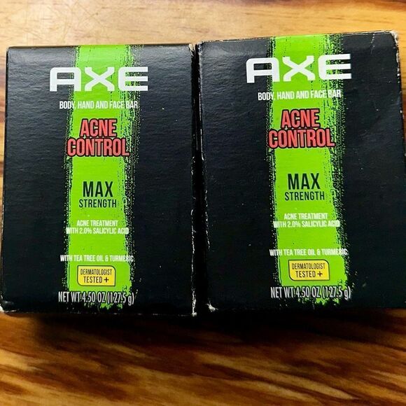 Axe Acne Control Max Strength Body Hand and Face Soap 4.5 oz Bar Lot of # 2 NWB - Picture 1 of 3